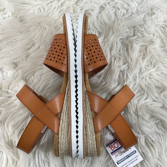 BOBS FROM SKECHERS Memory Foam Desert Kiss Sunny Flair Size 9 Brown Vegan NEW - Picture 8 of 14